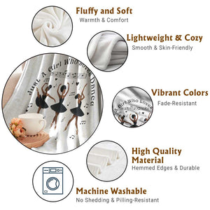 African American Ballet Dancer Throw Blanket Just A Girl Who Loves Dance TS12 Print Your Wear