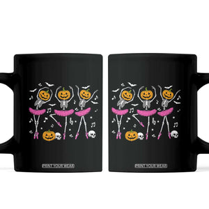 Ballet Skeleton Dance Coffee Mug Funny Halloween Gift TS12 Black Print Your Wear