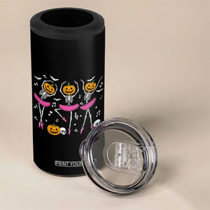 Ballet Skeleton Dance 4 in 1 Can Cooler Tumbler Funny Halloween Gift TS12 Print Your Wear