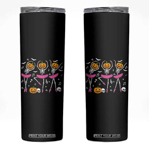 Ballet Skeleton Dance Skinny Tumbler Funny Halloween Gift TS12 Black Print Your Wear