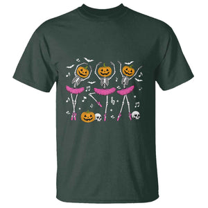 Ballet Skeleton Dance T Shirt Funny Halloween Gift TS12 Dark Forest Green Print Your Wear