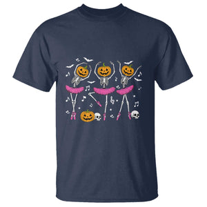 Ballet Skeleton Dance T Shirt Funny Halloween Gift TS12 Navy Print Your Wear