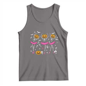 Ballet Skeleton Dance Tank Top Funny Halloween Gift TS12 Deep Heather Print Your Wear