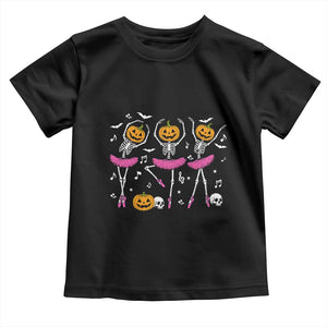 Ballet Skeleton Dance Toddler T Shirt Funny Halloween Gift TS12 Black Print Your Wear