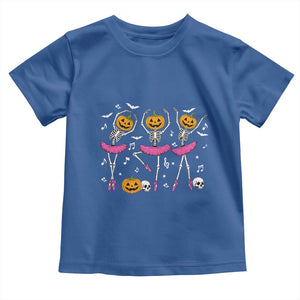 Ballet Skeleton Dance Toddler T Shirt Funny Halloween Gift TS12 Royal Blue Print Your Wear