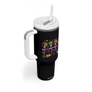 Ballet Skeleton Dance Tumbler With Handle Funny Halloween Gift TS12 Print Your Wear