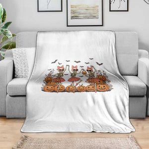 Funny Halloween Skeleton Dance Throw Blanket Gift For Ballet Lover TS12 Print Your Wear