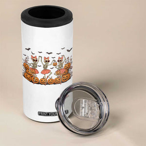 Funny Halloween Skeleton Dance 4 in 1 Can Cooler Tumbler Gift For Ballet Lover TS12 Print Your Wear