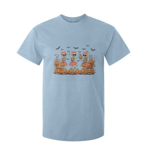 Funny Halloween Skeleton Dance T Shirt For Kid Gift For Ballet Lover TS12 Light Blue Print Your Wear
