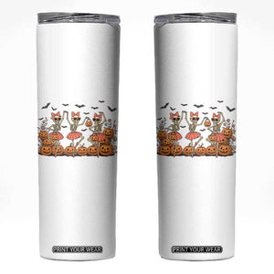 Funny Halloween Skeleton Dance Skinny Tumbler Gift For Ballet Lover TS12 White Print Your Wear