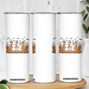 Funny Halloween Skeleton Dance Skinny Tumbler Gift For Ballet Lover TS12 Print Your Wear