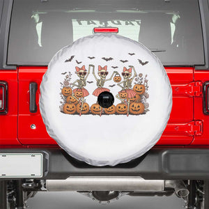 Funny Halloween Skeleton Dance Spare Tire Cover Gift For Ballet Lover TS12 White Print Your Wear