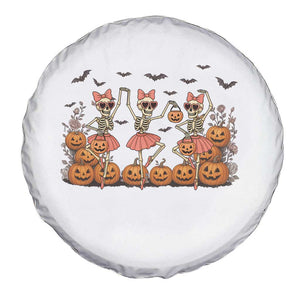 Funny Halloween Skeleton Dance Spare Tire Cover Gift For Ballet Lover TS12 Print Your Wear