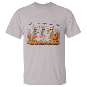 Funny Halloween Skeleton Dance T Shirt Gift For Ballet Lover TS12 Ice Gray Print Your Wear