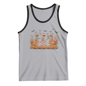 Funny Halloween Skeleton Dance Tank Top Gift For Ballet Lover TS12 Athletic Heather Black Print Your Wear