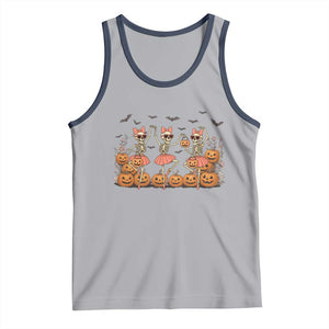 Funny Halloween Skeleton Dance Tank Top Gift For Ballet Lover TS12 Athletic Heather Navy Print Your Wear
