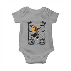 Funny Skeleton Witches Dance Ballet Baby Onesie Halloween Gift TS12 Sport Gray Print Your Wear