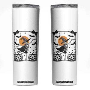 Funny Skeleton Witches Dance Ballet Skinny Tumbler Halloween Gift TS12 White Print Your Wear