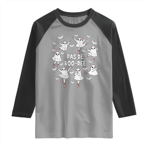 Halloween Ballet Ghost Raglan Shirt Pas De Boo Ree Gift TS12 Sport Gray Black Print Your Wear