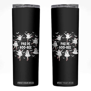 Halloween Ballet Ghost Skinny Tumbler Pas De Boo Ree Gift TS12 Black Print Your Wear