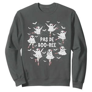 Halloween Ballet Ghost Sweatshirt Pas De Boo Ree Gift TS12 Dark Heather Print Your Wear