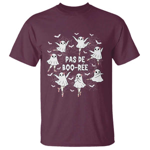 Halloween Ballet Ghost T Shirt Pas De Boo Ree Gift TS12 Maroon Print Your Wear
