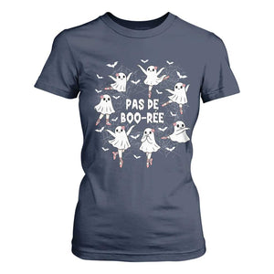 Halloween Ballet Ghost T Shirt For Women Pas De Boo Ree Gift TS12 Navy Print Your Wear