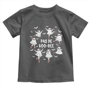 Halloween Ballet Ghost Toddler T Shirt Pas De Boo Ree Gift TS12 Dark Heather Print Your Wear