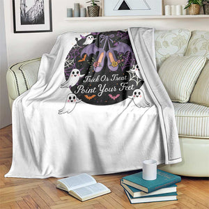 Trick Or Treat Point Your Feet Throw Blanket Funny Halloween Ballet Gift TS12 Print Your Wear