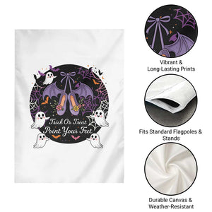 Trick Or Treat Point Your Feet Garden Flag Funny Halloween Ballet Gift TS12 Print Your Wear