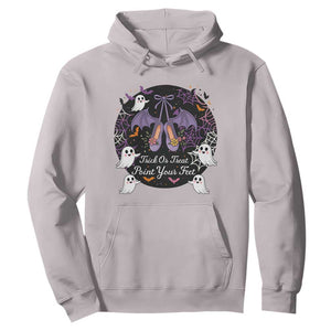 Trick Or Treat Point Your Feet Hoodie Funny Halloween Ballet Gift TS12 Ice Gray Print Your Wear