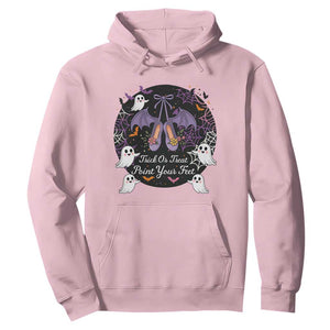 Trick Or Treat Point Your Feet Hoodie Funny Halloween Ballet Gift TS12 Light Pink Print Your Wear
