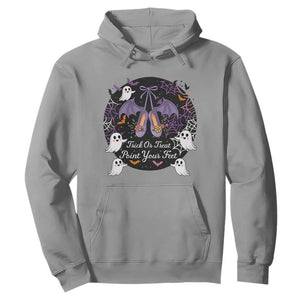 Trick Or Treat Point Your Feet Hoodie Funny Halloween Ballet Gift TS12 Sport Gray Print Your Wear