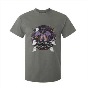 Trick Or Treat Point Your Feet T Shirt For Kid Funny Halloween Ballet Gift TS12 Military Green Print Your Wear