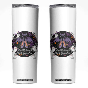Trick Or Treat Point Your Feet Skinny Tumbler Funny Halloween Ballet Gift TS12 White Print Your Wear