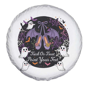 Trick Or Treat Point Your Feet Spare Tire Cover Funny Halloween Ballet Gift TS12 Print Your Wear