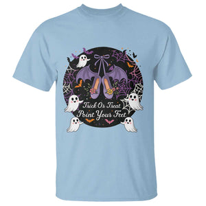 Trick Or Treat Point Your Feet T Shirt Funny Halloween Ballet Gift TS12 Light Blue Print Your Wear