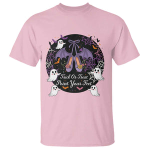 Trick Or Treat Point Your Feet T Shirt Funny Halloween Ballet Gift TS12 Light Pink Print Your Wear