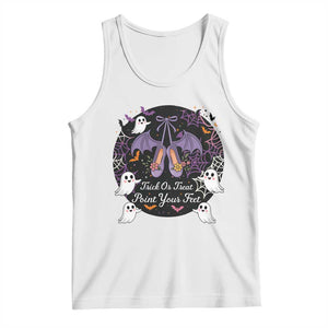 Trick Or Treat Point Your Feet Tank Top Funny Halloween Ballet Gift TS12 White Print Your Wear
