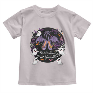 Trick Or Treat Point Your Feet Toddler T Shirt Funny Halloween Ballet Gift TS12 Ice Gray Print Your Wear