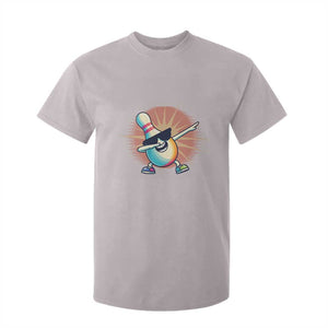 Dabbing Bowling Pin T Shirt For Kid Funny Player Gift TS12 Ice Gray Print Your Wear