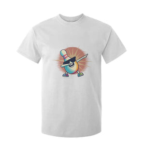 Dabbing Bowling Pin T Shirt For Kid Funny Player Gift TS12 White Print Your Wear