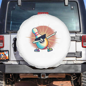 Dabbing Bowling Pin Spare Tire Cover Funny Player Gift TS12 No hole White Print Your Wear