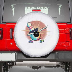 Dabbing Bowling Pin Spare Tire Cover Funny Player Gift TS12 White Print Your Wear
