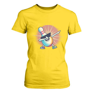 Dabbing Bowling Pin T Shirt For Women Funny Player Gift TS12 Daisy Print Your Wear