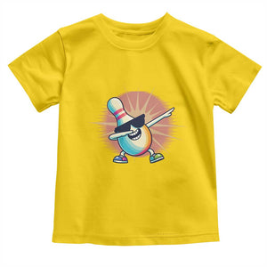 Dabbing Bowling Pin Toddler T Shirt Funny Player Gift TS12 Daisy Print Your Wear