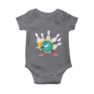 Funny Bowling Ball Dab Baby Onesie Sports Lover Gift TS12 Charcoal Print Your Wear