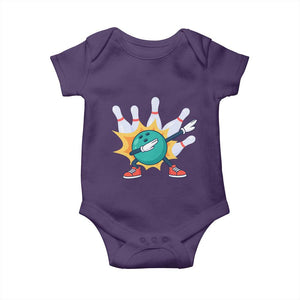 Funny Bowling Ball Dab Baby Onesie Sports Lover Gift TS12 Purple Print Your Wear