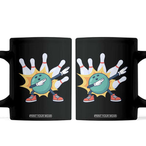 Funny Bowling Ball Dab Coffee Mug Sports Lover Gift TS12 Black Print Your Wear