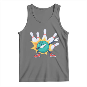 Funny Bowling Ball Dab Tank Top Sports Lover Gift TS12 Black Heather Print Your Wear